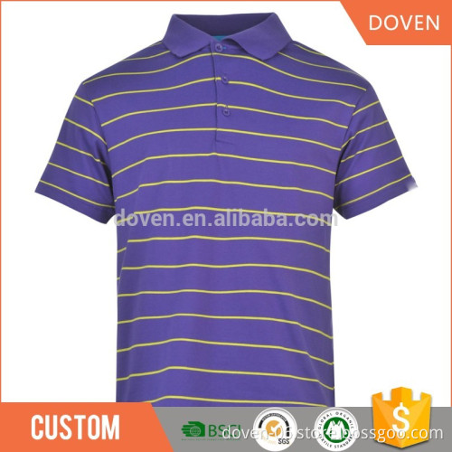 Contact color stripe man polo shirt for golf